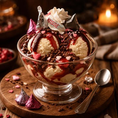 Image of Hugs Kisses Ice Cream Sundae