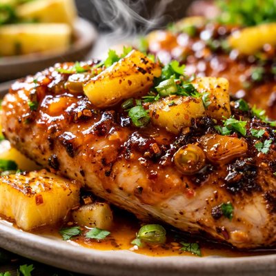 Image of Hula Chicken with Pineapple Barbecue Sauce