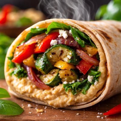 Image of Hummus and Grilled Veggie Wrap