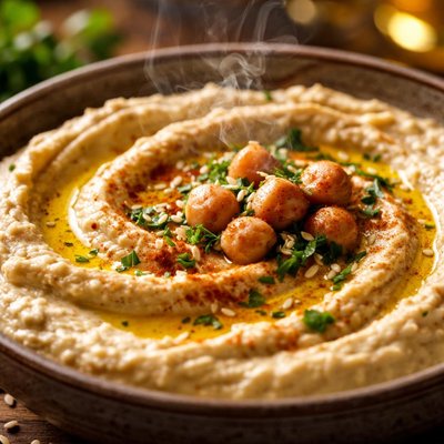 Image of Hummus with Pureed Sesame Seeds No Pre Made Tahini Here