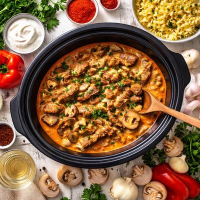 Image of Hungarian Beef Stroganoff for the Slow Cooker