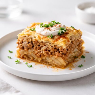 Image of Hungarian Rakott Kaposzta Cabbage Casserole