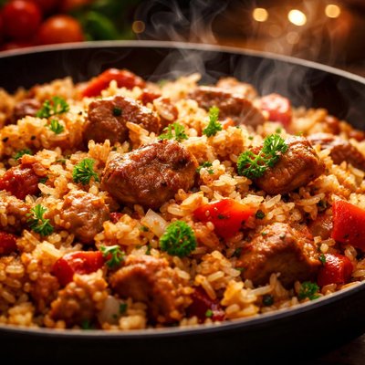 Image of Hungarian Rice with Meat Husos Rizs