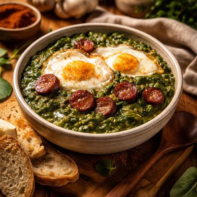 Image of Hungarian Style Spinach Magyaros Spenotfozelek