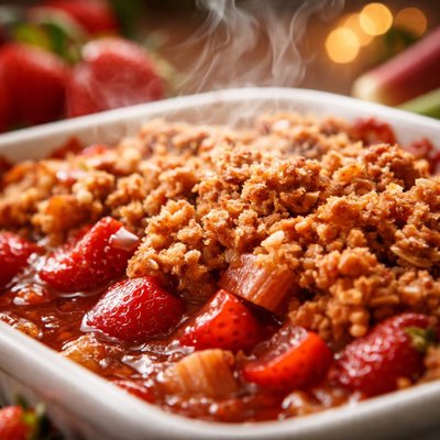 Image of I Crave Rhubarb Crisp with Strawberries
