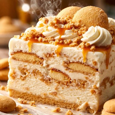 Image of Ice Cream Cake with Vanilla Wafers