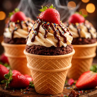 Image of Ice Cream Cone Cakes