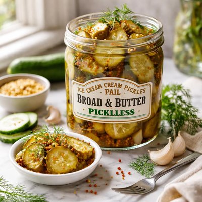Image of Ice Cream Pail Pickles Bread Butter Pickles