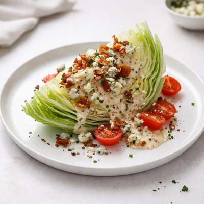 Image of Iceberg Wedge with Warm Bacon Blue Cheese Dressing