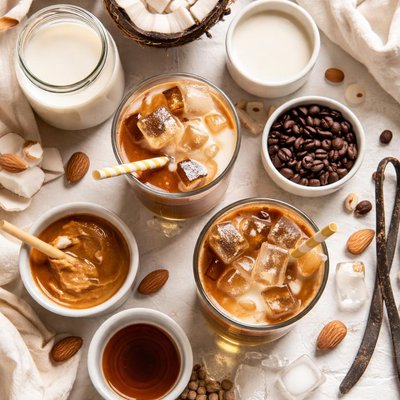 Image of Café helado sin azúcar con leche