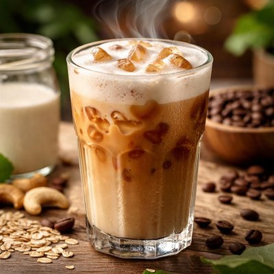 Image of Café blanco plano helado bajo en grasa