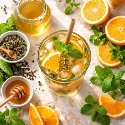 Image of Iced Green Tea W Orange Essence