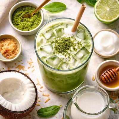 Image of Café helado de matcha Keto