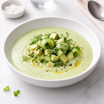 Image of Icy Cold Avocado and Cucumber Soup