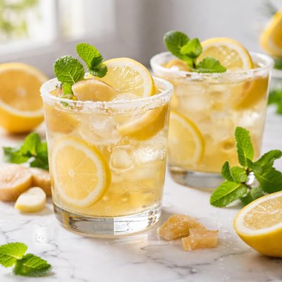 Image of Icy Lemon Ginger Vodka Cocktails
