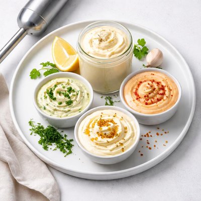 Image of Immersion Blender Low Fat Homemade Mayonnaise W Variatiations