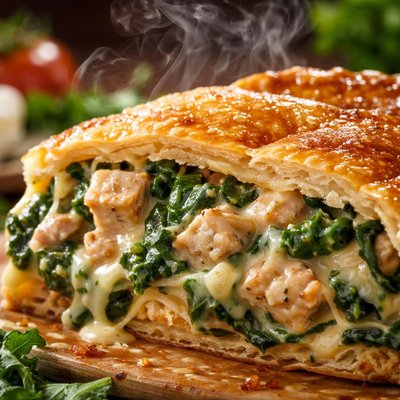 Image of Impossible Chicken Spinach and Cheese Pie