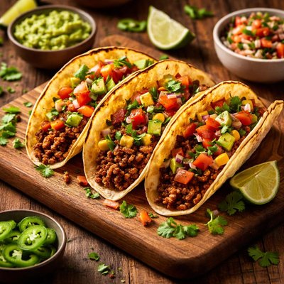 Image of Tacos de carne molida imposibles sin lácteos