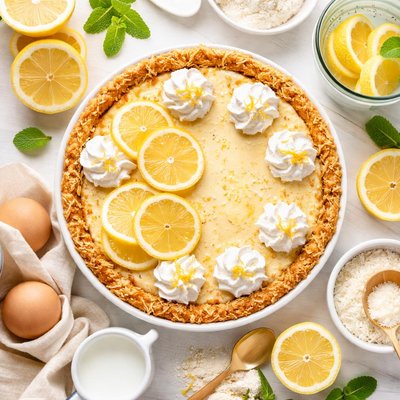 Image of Impossible Lemon Blender Pie
