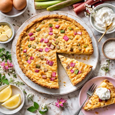 Image of Impossible Rhubarb Pie