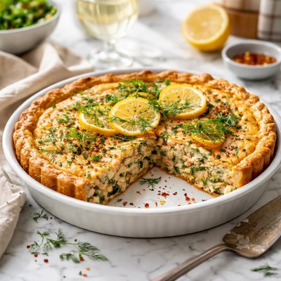 Image of Impossible Salmon Pie