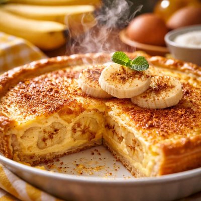 Image of Impossibly Easy Banana Custard Pie