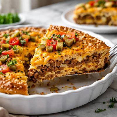 Image of Impossibly Easy Cheeseburger Pie