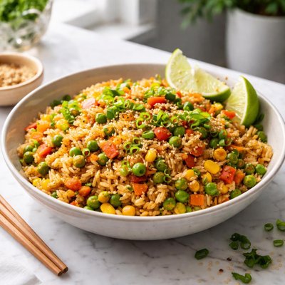 Image of In a Hurry Simple Fried Rice Vegan