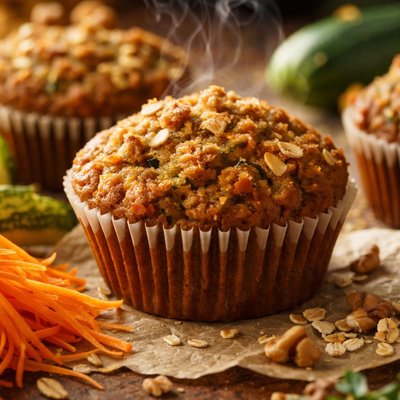 Image of Incredible Carrot Zucchini Muffins