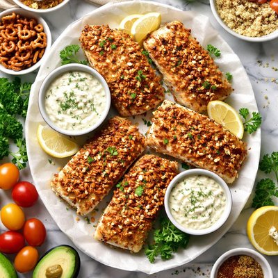 Image of Incredible Halibut Coated W Pretzels