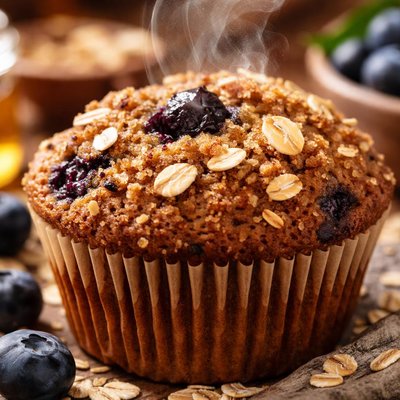 Image of Incredible Oat Bran Muffins Plain Blueberry or Banana