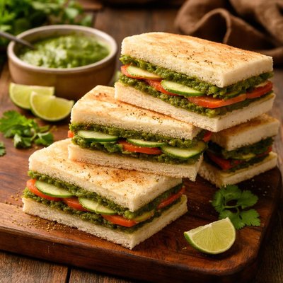 Image of Indian Green Chutney Sandwich