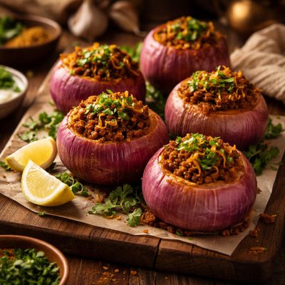 Image of Indian Influenced Stuffed Onions