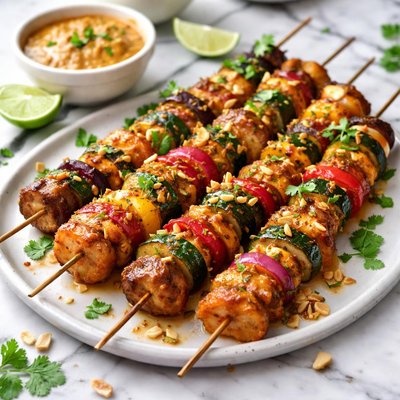Image of Indian Satay Vegetables Made with Applesauce Vegetarian Too