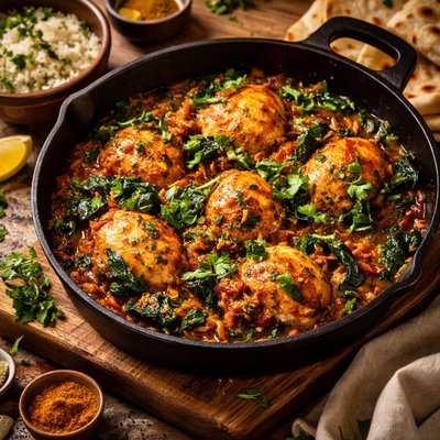 Image of Indian Spiced Chicken and Spinach