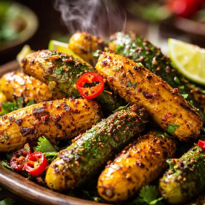 Image of Indian Spiced Grilled Baby Squash
