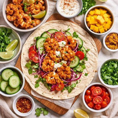 Image of Indian Spiced Shrimp Wrap