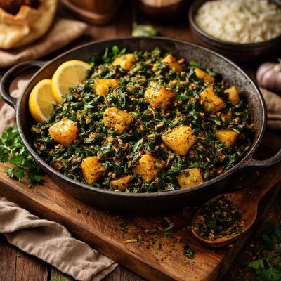 Image of Indian Spiced Spinach with Potatoes