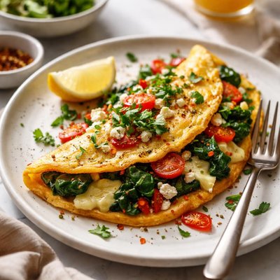 Image of Indian Spinach Cheese Omelet