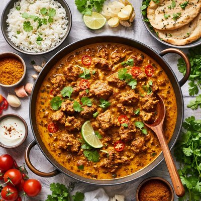 Image of Indian Style Beef Curry with Coconut Milk