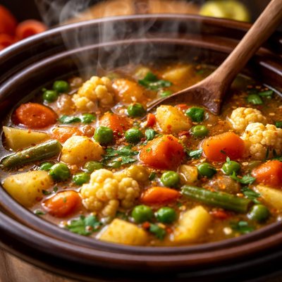 Image of Indian Vegetable Soup Crock Pot