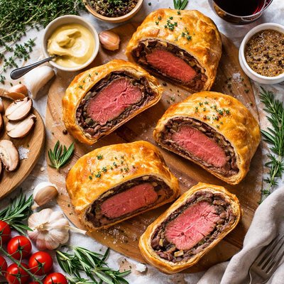 Image of Individual Beef Wellington W Mushroom Pate