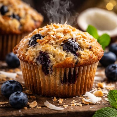 Image of Individual Blueberry Coconut Pound Cake Muffins