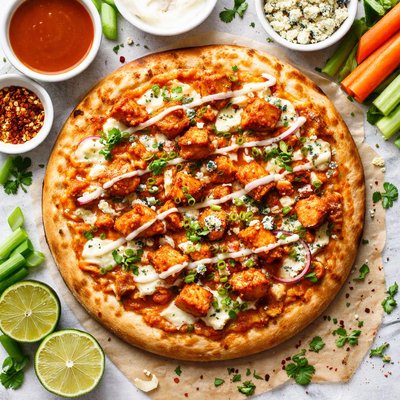 Image of Individual Buffalo Style Chicken Pizza