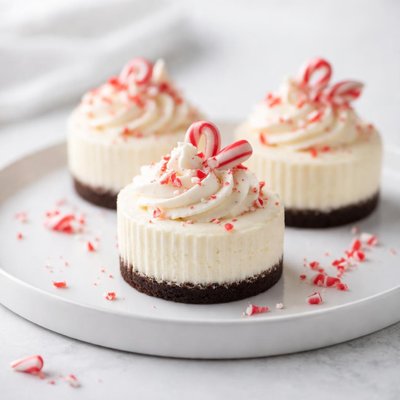 Image of Individual Mini Peppermint Cheesecakes