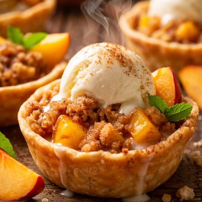 Image of Individual Peach Cobbler Cups