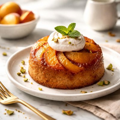 Image of Individual Peach Upside Down Cake