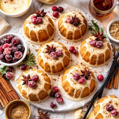 Image of Individual Rum Eggnog Cakes
