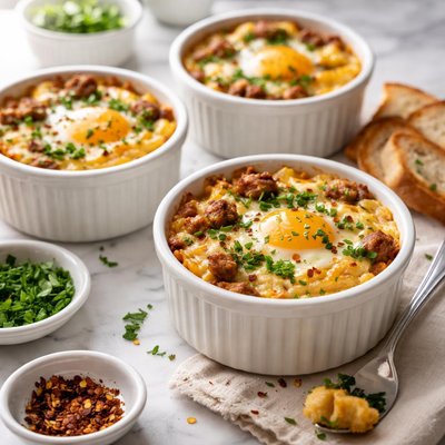 Image of Individual Sausage and Egg Casseroles