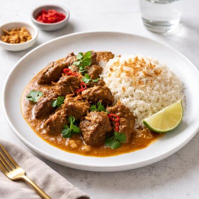 Image of Indonesian Beef Curry with Coconut Rice